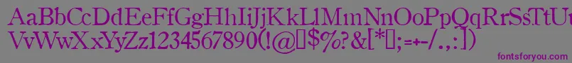 Oldstyle1Hplhs Font – Purple Fonts on Gray Background