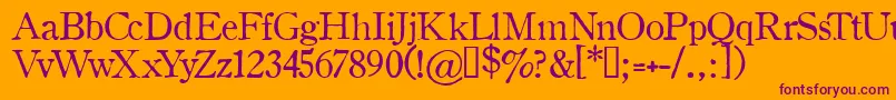 Oldstyle1Hplhs Font – Purple Fonts on Orange Background