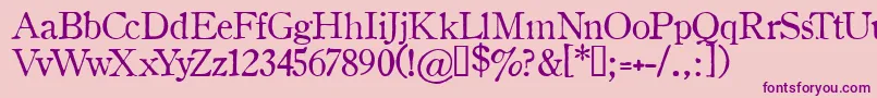 Oldstyle1Hplhs Font – Purple Fonts on Pink Background