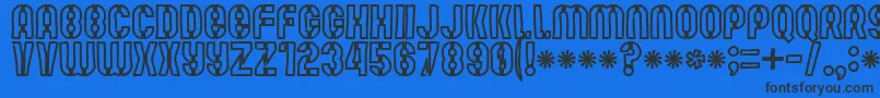 Mute Fruit White Krash Font – Black Fonts on Blue Background