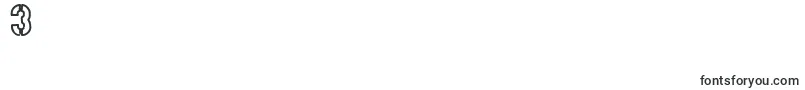Mute Fruit White Krash Font – Fonts for Digit 3