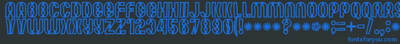 Mute Fruit White Krash Font – Blue Fonts on Black Background