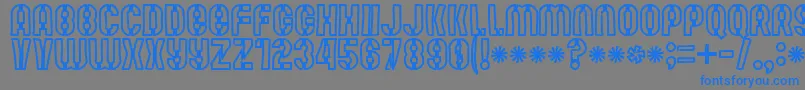 Mute Fruit White Krash Font – Blue Fonts on Gray Background