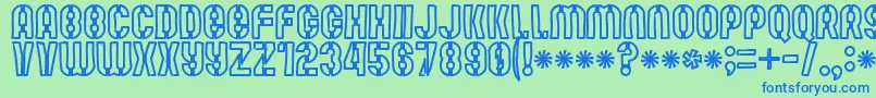 Mute Fruit White Krash Font – Blue Fonts on Green Background