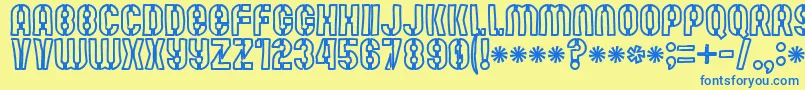 Mute Fruit White Krash Font – Blue Fonts on Yellow Background