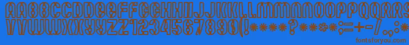 Mute Fruit White Krash Font – Brown Fonts on Blue Background