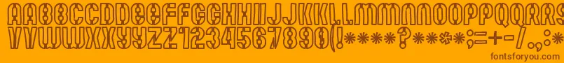 Mute Fruit White Krash Font – Brown Fonts on Orange Background