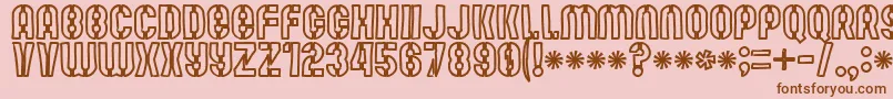 Mute Fruit White Krash Font – Brown Fonts on Pink Background