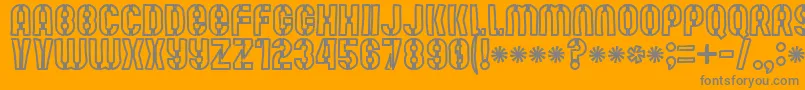 Mute Fruit White Krash Font – Gray Fonts on Orange Background