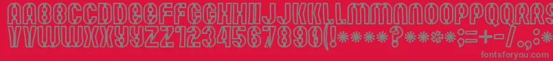 Mute Fruit White Krash Font – Gray Fonts on Red Background