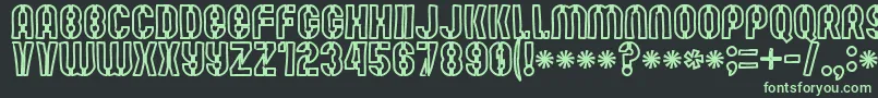 Mute Fruit White Krash Font – Green Fonts on Black Background