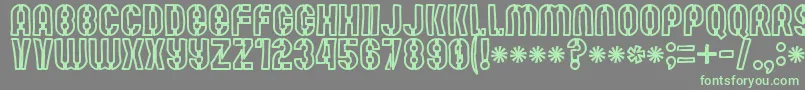 Mute Fruit White Krash Font – Green Fonts on Gray Background