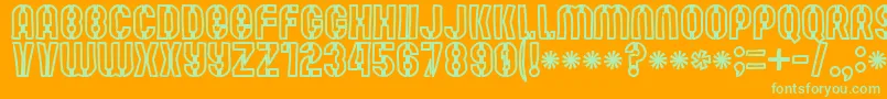 Mute Fruit White Krash Font – Green Fonts on Orange Background