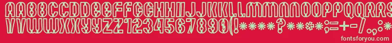 Mute Fruit White Krash Font – Green Fonts on Red Background