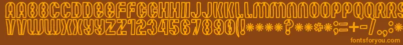 Mute Fruit White Krash Font – Orange Fonts on Brown Background