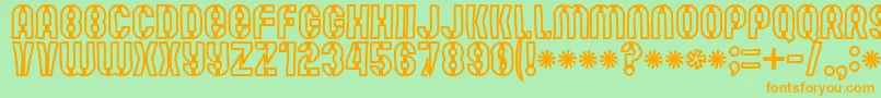Mute Fruit White Krash Font – Orange Fonts on Green Background