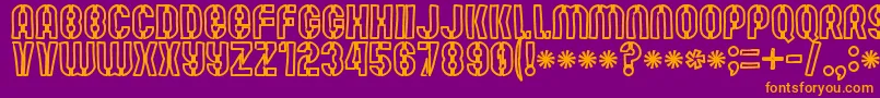 Mute Fruit White Krash Font – Orange Fonts on Purple Background