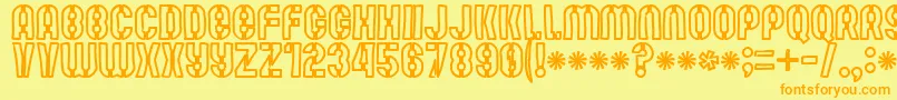 Mute Fruit White Krash Font – Orange Fonts on Yellow Background