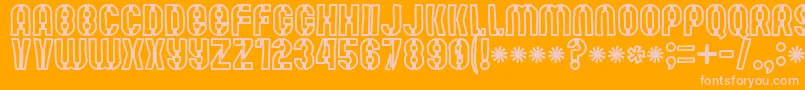 Mute Fruit White Krash Font – Pink Fonts on Orange Background