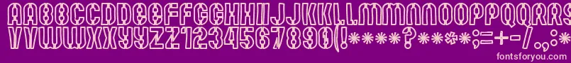 Mute Fruit White Krash Font – Pink Fonts on Purple Background