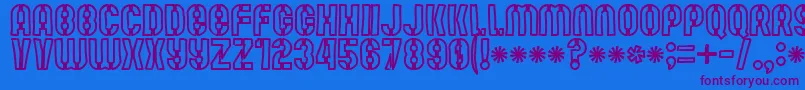 Mute Fruit White Krash Font – Purple Fonts on Blue Background