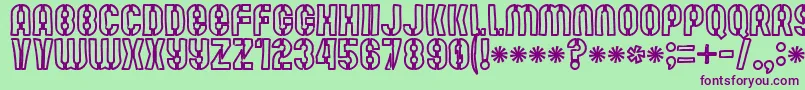 Mute Fruit White Krash Font – Purple Fonts on Green Background