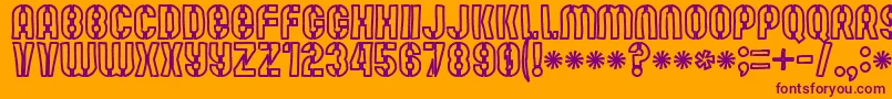 Mute Fruit White Krash Font – Purple Fonts on Orange Background