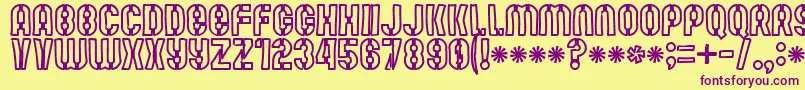 Mute Fruit White Krash Font – Purple Fonts on Yellow Background