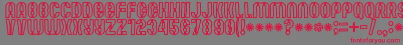 Mute Fruit White Krash Font – Red Fonts on Gray Background