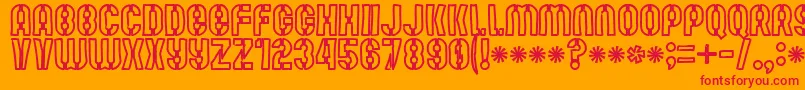 Mute Fruit White Krash Font – Red Fonts on Orange Background