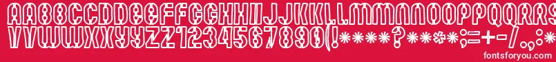 Mute Fruit White Krash Font – White Fonts on Red Background