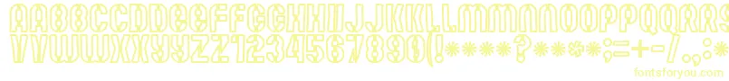 Mute Fruit White Krash Font – Yellow Fonts on White Background