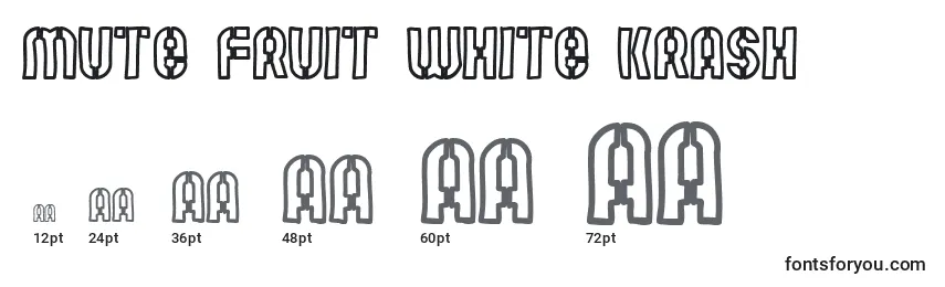 Размеры шрифта Mute Fruit White Krash