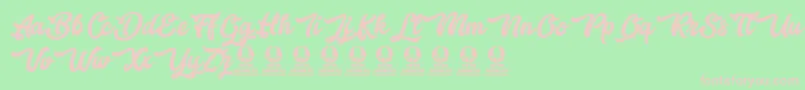 Bestlovers Font – Pink Fonts on Green Background