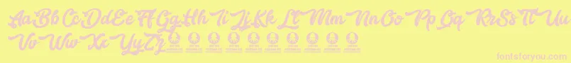 En savoir plus sur la police Bestlovers Police Bestlovers – polices roses sur fond jaune