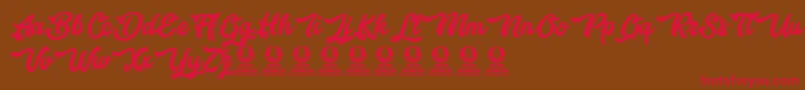 Bestlovers Font – Red Fonts on Brown Background