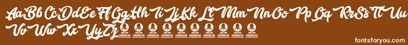 Bestlovers Font – White Fonts on Brown Background