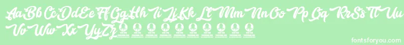 Bestlovers Font – White Fonts on Green Background