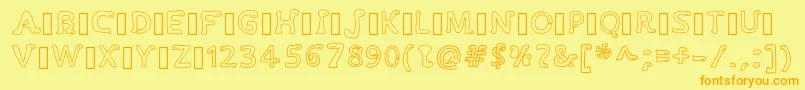 TimesnewwumpusRegular3 Font – Orange Fonts on Yellow Background