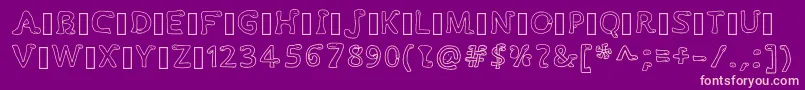 TimesnewwumpusRegular3 Font – Pink Fonts on Purple Background
