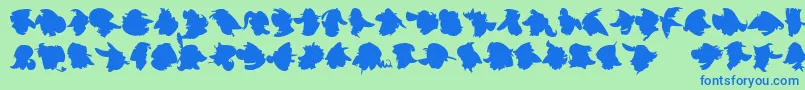 Więcej informacji o czcionce ImprofilLtBlack Czcionka ImprofilLtBlack – niebieskie czcionki na zielonym tle