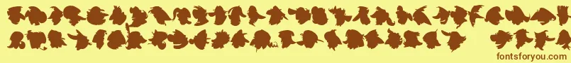 ImprofilLtBlack Font – Brown Fonts on Yellow Background