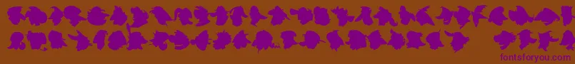 ImprofilLtBlack Font – Purple Fonts on Brown Background