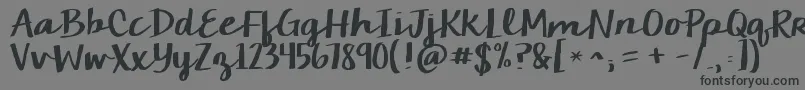フォントKgchelseamarketscript – 黒い文字の灰色の背景