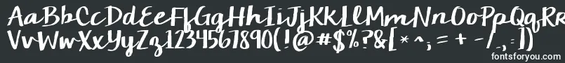 フォントKgchelseamarketscript – 白い文字