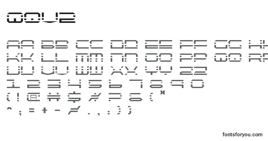 Schriftart Qqv2 – Alphabet, Zahlen, spezielle Symbole
