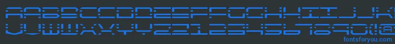 Police Qqv2 – polices bleues sur fond noir