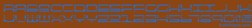 Qqv2 Font – Blue Fonts on Brown Background