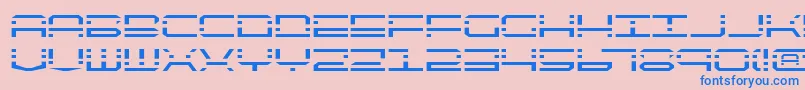 フォントQqv2 – ピンクの背景に青い文字
