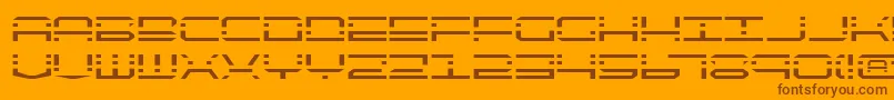 フォントQqv2 – オレンジの背景に茶色のフォント
